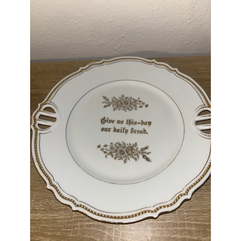 Antique Plate Lot 2 PK Silesia Porcelain Japanese Collector Floral Religious - Picture 3 of 10